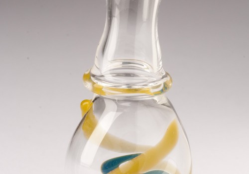 Anfora botellita perfume en vidrio soplado